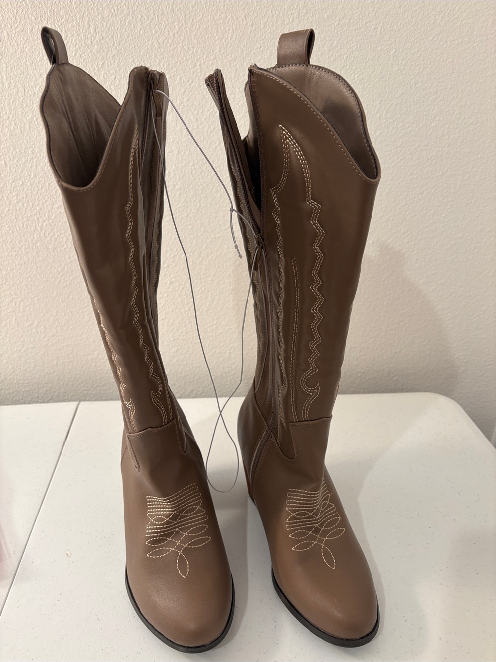 Taupe Cowgirl Boots